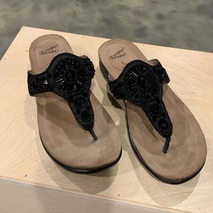 Dansko black beaded sandal